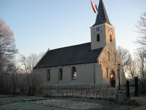 Vierhuizen noordwestzijde sneeuw